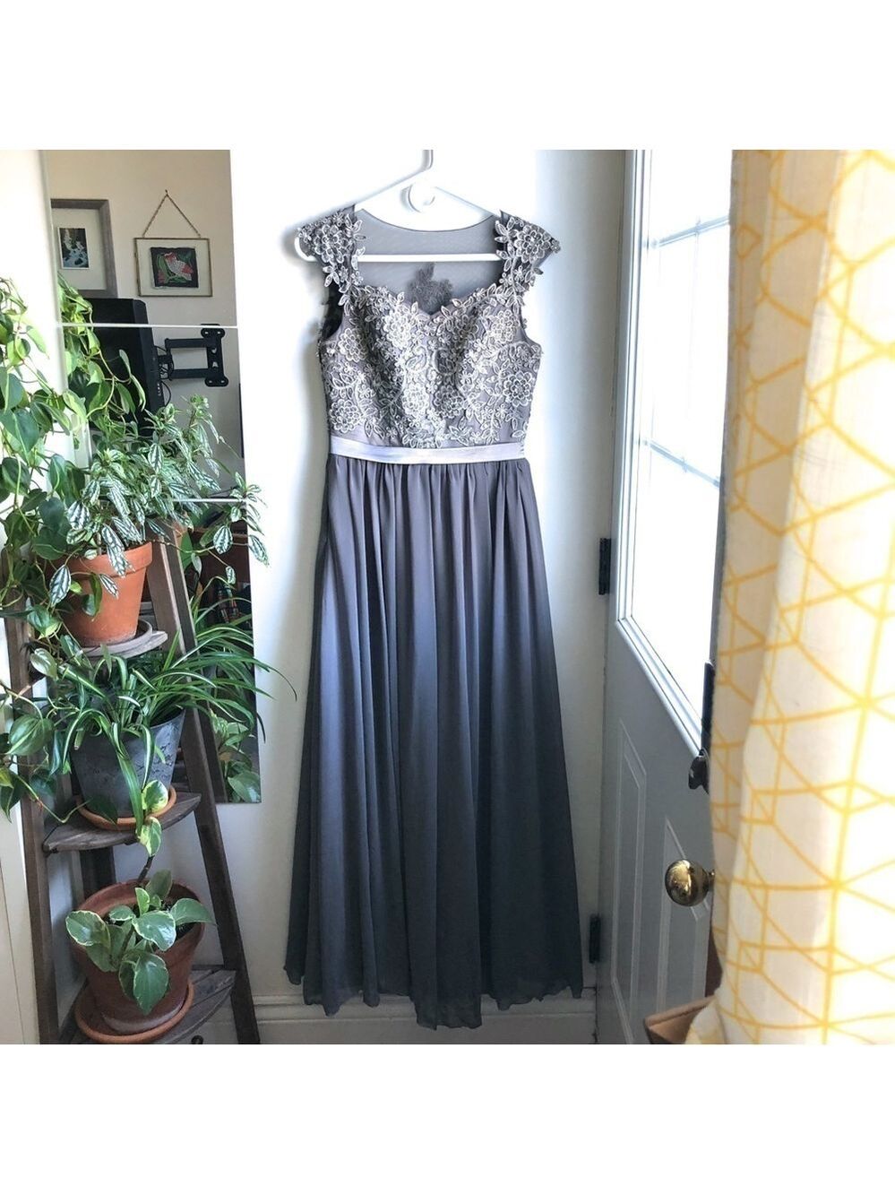 Grey or silver formal dress